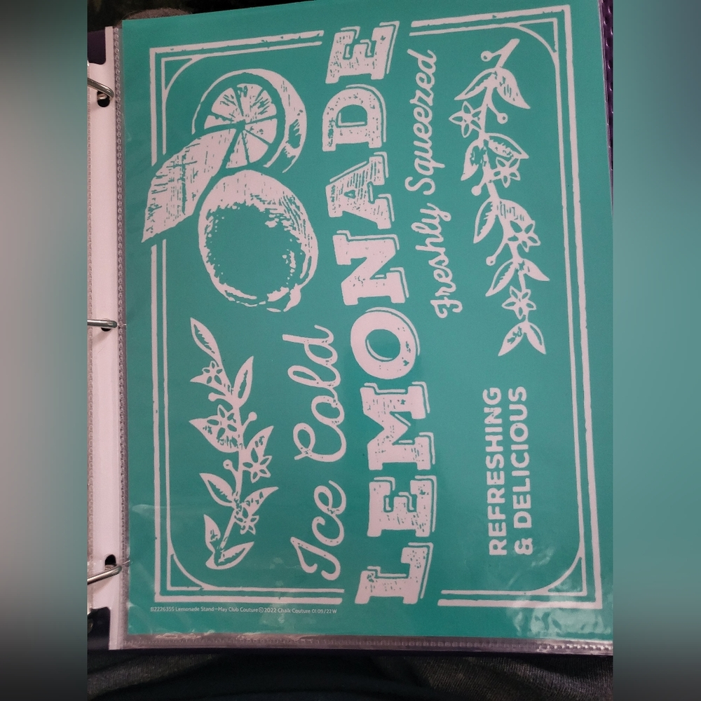 Chalk Couture Transfer lemonade